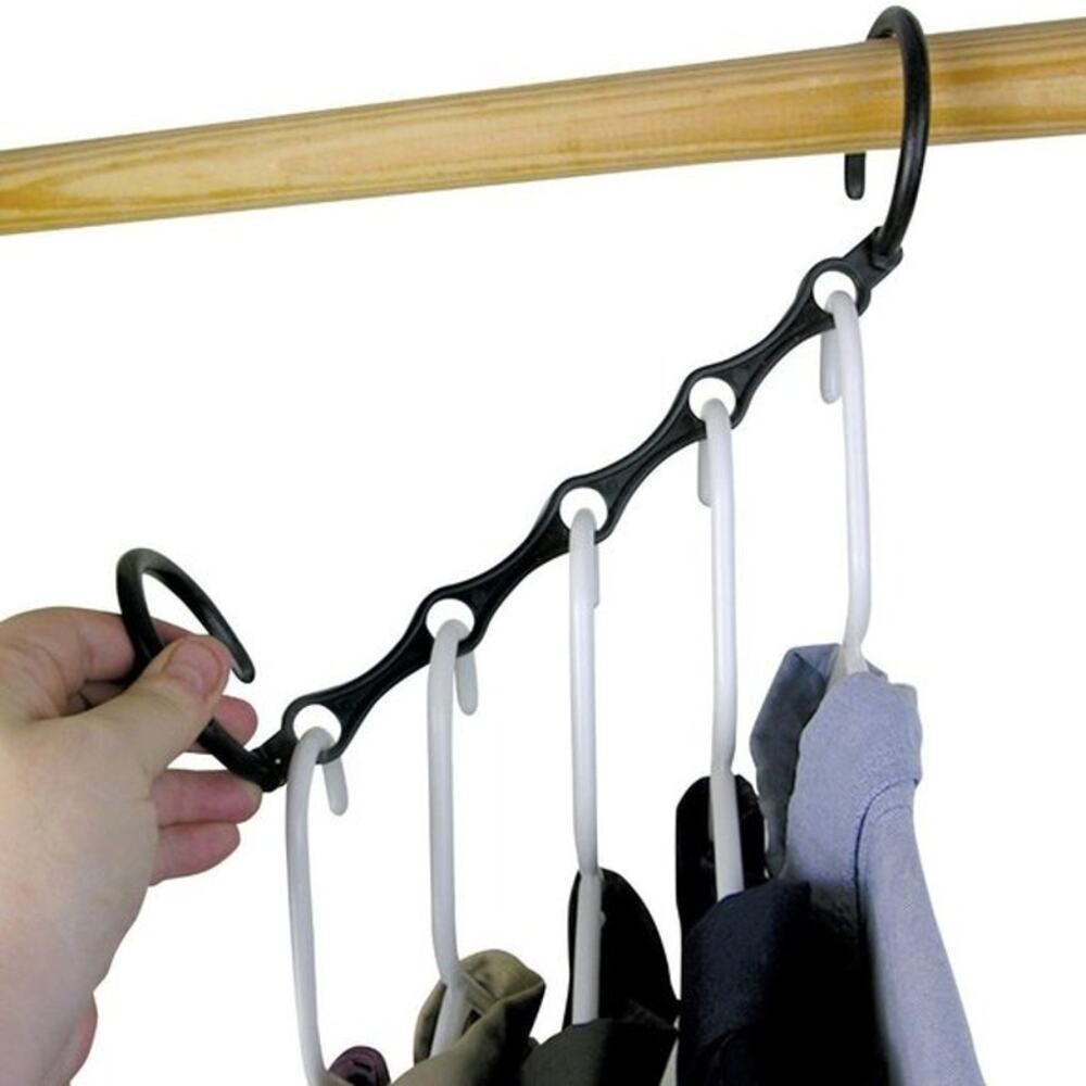 Two Black Magic Hangers As Seen on TV Heavy Duty Closet Space Savers - EUC